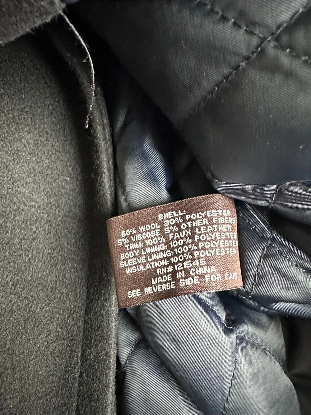 MICHAEL Michael Kors Men's Black Double-Breasted Wool Peacoat with Zip Pockets